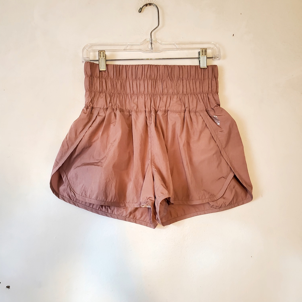 FP Movement By Free People Purple Silky High Waist Shorts Lining Size Small NWOT